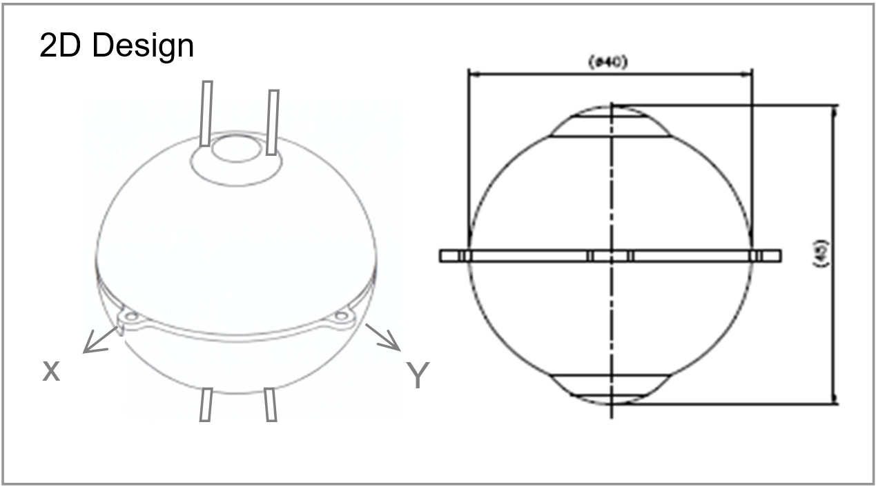 Drawing for 2D Acoustic Vector Sensor